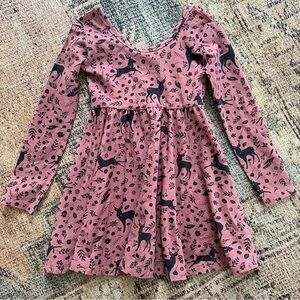 RAGS Kids Girls Pink Deer Dress sz 3/4